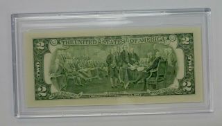 2003 - A $2 Uncirculated FRN with State of Arkansas Overprint in Acrylic Case 2