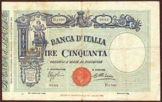Italy 50 Lire 16.  10.  1935