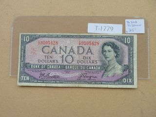 Banknote Canada 1954 10 Dollar Devil Face T1779