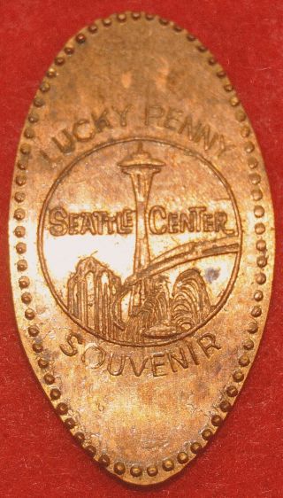 Vintage Elongated Cent: Lucky Penny Seattle (worlds Fair) Center Souvenir 1963