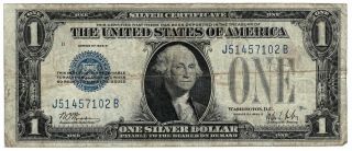 Series 1928 - B United States $1 One Dollar Funny Back Silver Certificate Banknote
