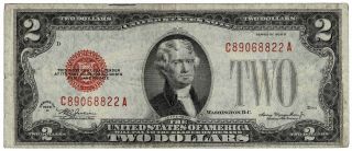 Series 1928 - D United States $2 Two Dollars Legal Tender Note Red Seal