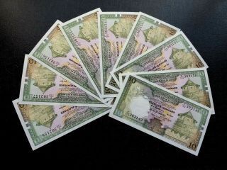 Sri Lanka Ceylon 10 X 10 Rupees Unc & In Cons; Nos 1990 - 04 - 05