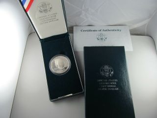 1990 - P Eisenhower Commemorative Proof Dollar In Ogp - - Great Silver Coin