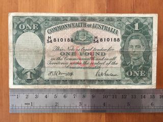 Australia 1 Pound Nd,  P 26b.  Armitage,  Mcfarlane (1942) - Vg