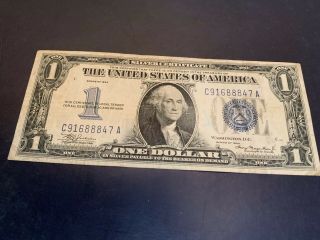 $1 1934 One Dollar Funny Back Silver Certificate Old Blue Seal Note