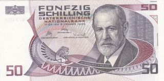 50 Schilling Aunc Banknote From Austria 1986 Pick - 149