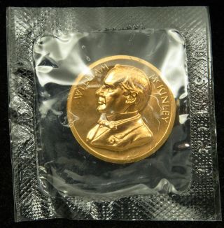 U.  S.  Medal President William Mckinley Cello 1 5/16 " Bronze