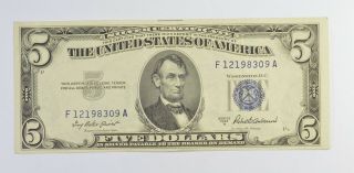 Crisp - 1953 - A $5.  00 Silver Certificate Us Note - Historic Silver On Demand 238