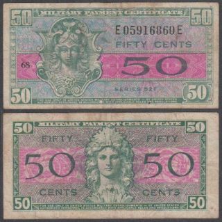 Mpc Series 521,  50 Cents,  Nd (1954),  Vf,  P - M32