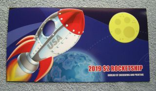 2019 $2 Rocketship - U.  S.  Bureau of Engraving and Printing 1116 3