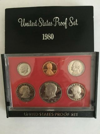 1980 S Us Proof Coin Set Including Susan B Dollar