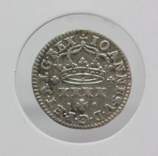 Portuguese Silver Coin King John V Of Portugal D.  JoÃo V 1/2 TostÃo 50 Reis N/d