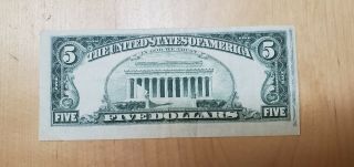 $5 Bill Usd - Series 1977 - Error / Misprint