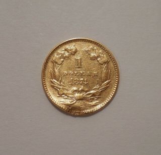 1874 - Liberty Head Gold Dollar - $1 - Type 3 - U.  S.  Gold Piece - U.  S.  Gold Coin