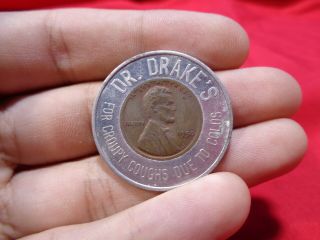 Encased Cent - 1950 Dr.  Drake 