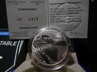 N93 France 2014 Monnaie De Paris Silver €10 Redoutable Sub Proof W/ Box &