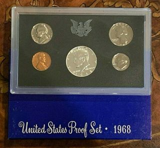 1968 United States Proof 5 Coin Set,  Brilliant,  Uncirculated
