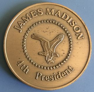 James Madison 4th President Of The United States Coin Medal 2