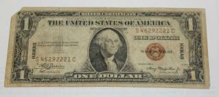 $1 Hawaii 1935a Brown Seal Silver Certificate S4629221c One Dollar