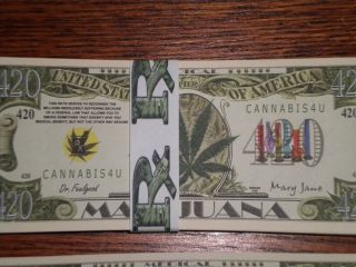 Medical Marijuana 420 Dollar Bills 100 Bundle