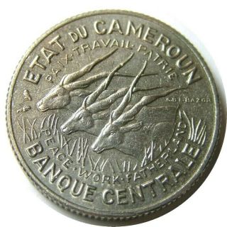 Elf Cameroon Cameroun 100 Francs 1966 Giant Eland