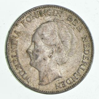 Silver - World Coin - 1931 Netherlands 1 Gulden - World Silver Coin - 10g 043