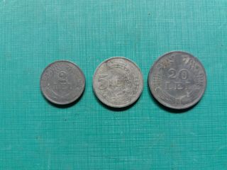 Romania 2 Lei,  5 Lei,  20 Lei Ww2 Coins.  I Combine