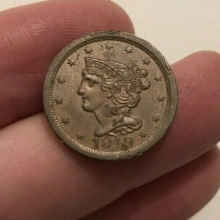 1849 Coronet Bust Type Half Cent - First Year Of Issue For Type