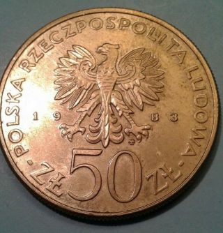 Poland 50 Zloty Coin From1983