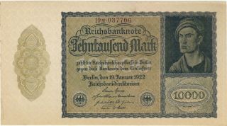1922 10,  000 Mark Germany Currency Unc German Vampire Note Bill Banknote Cash Cu