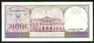 1985 Suriname 100 Gulden Note. 2