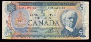 1972 Bank Of Canada $5 Replacement Note -
