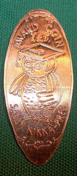 Kir - 143: Elongated Cent: T.  E.  C.  Award Coin Sally Kirka Pres.  (tec Owl)