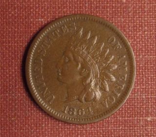 1864 - L Indian Head Cent - Full Liberty With Strong Bands,  Clear Initial " L "