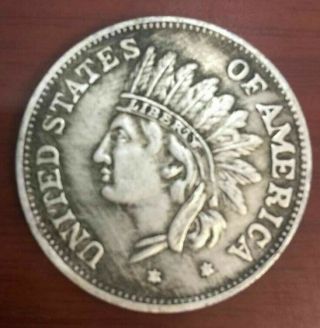 1851 United States Of America Indian Silver Coin 1 Dollar