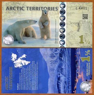 Arctic Territories,  $1 1/2,  2014,  Polymer,  Unc Polar Bears