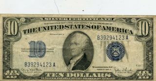 1934 - D $10 Silver Certificate Paper Money.  Starts@ 2.  99