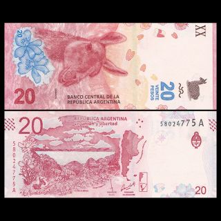 Argentina 20 Pesos,  2017,  P -,  Series A,  Design,  Unc