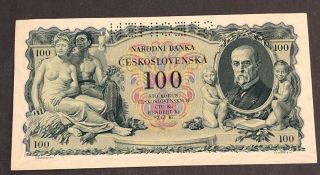 Czechoslovakia 100 Korun 1931 UNC CRISP Banknote P - 23s SPECIMEN 2