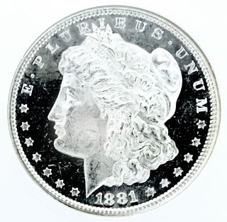 1881 S Morgan Dollar Gem Bu,  Impressive Frosty Dmpl Mirrors Nr 08936