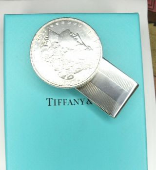 Tiffany & Co.  Sterling Silver Money Clip With Morgan Dollar Great Gift Item