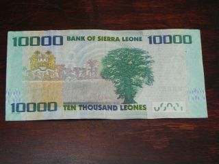 Sierra Leone 10000 Leones Banknote 2015 P - 33? Circulated Jccug 190802
