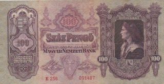 1930 Hungary 100 Pengo Note,  Pick 98