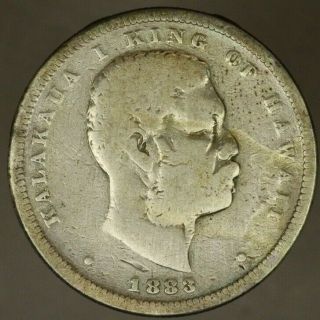 1883 Us Hawaii Kingdom 1/2 Dollar Circ 