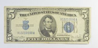 Crisp - 1934 - D $5.  00 Silver Certificate Us Note - Historic Silver On Demand 244