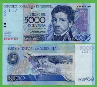 Venezuela Banknote 5000 Bolivares 2002 P - 84b Unc