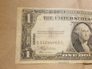 1935 A Hawaii $1 Emergency Note WWII WW2 World War Two Relic Fr.  2300 3