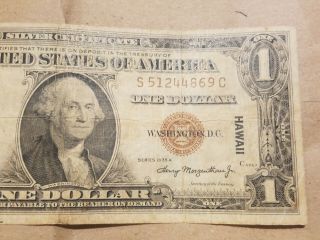 1935 A Hawaii $1 Emergency Note WWII WW2 World War Two Relic Fr.  2300 4