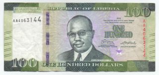 Liberia 100 Dollars 2016,  P - 35